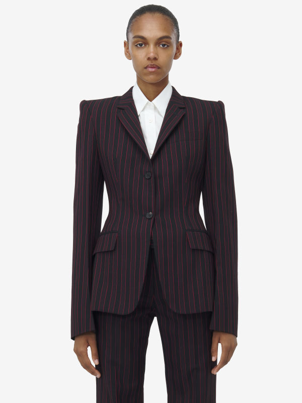 ALEXANDER MCQUEEN - Pinstripe Single-breasted Jacket - Item 818381QJAEU131